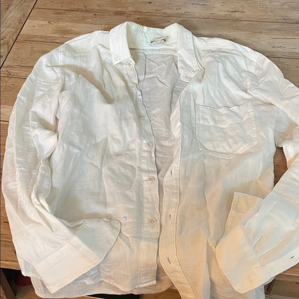 Baldwin White Casual Button Down Shirt